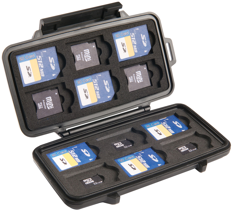 Защитный кейс Peli™ 0915 черный для карт памяти SD