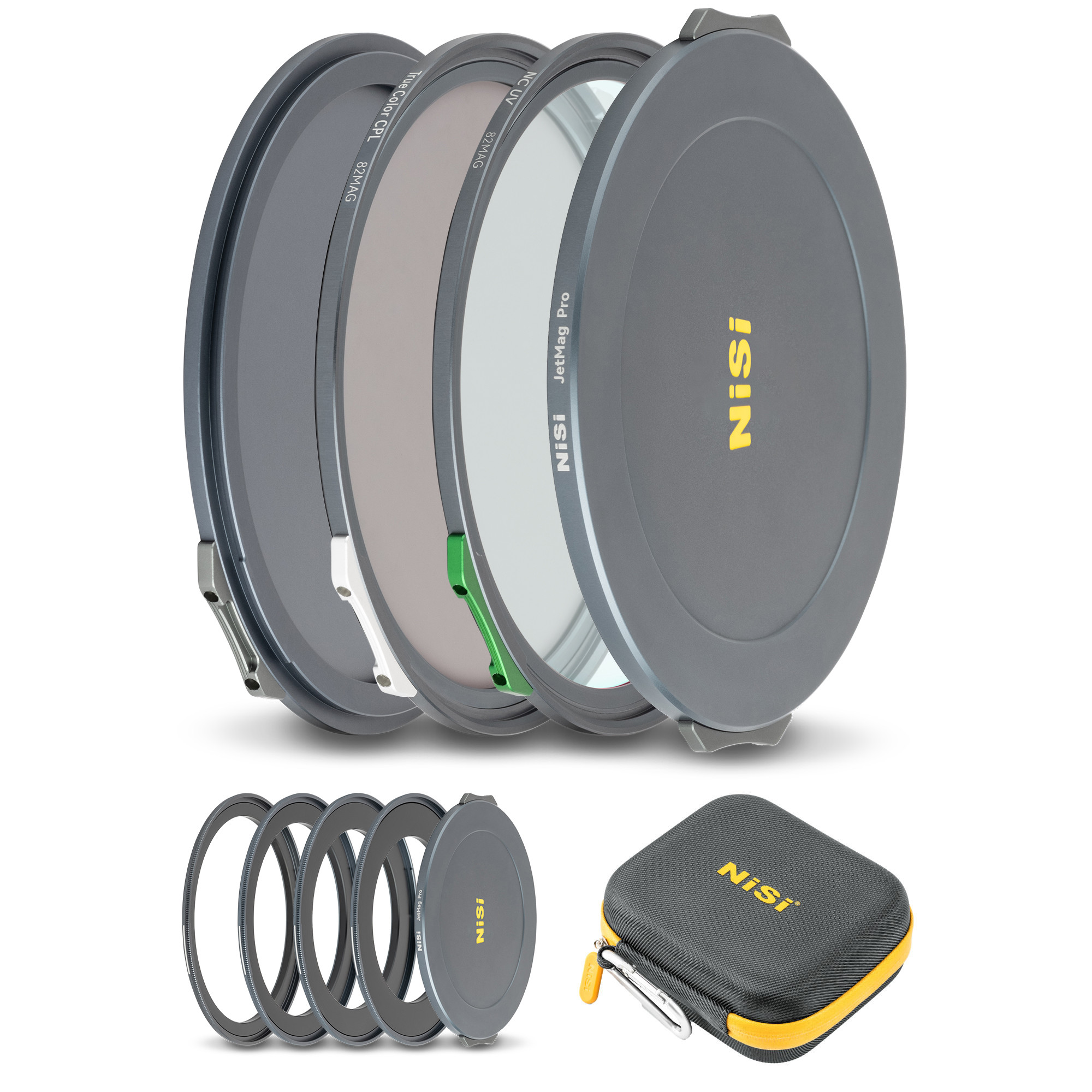 Набор светофильтров NiSi JetMag Pro Capture Kit 82MAG (NC UV, TC CPL, адаптеры 67mm/72mm/77mm/82mm Adaptors, крышки, чехол)