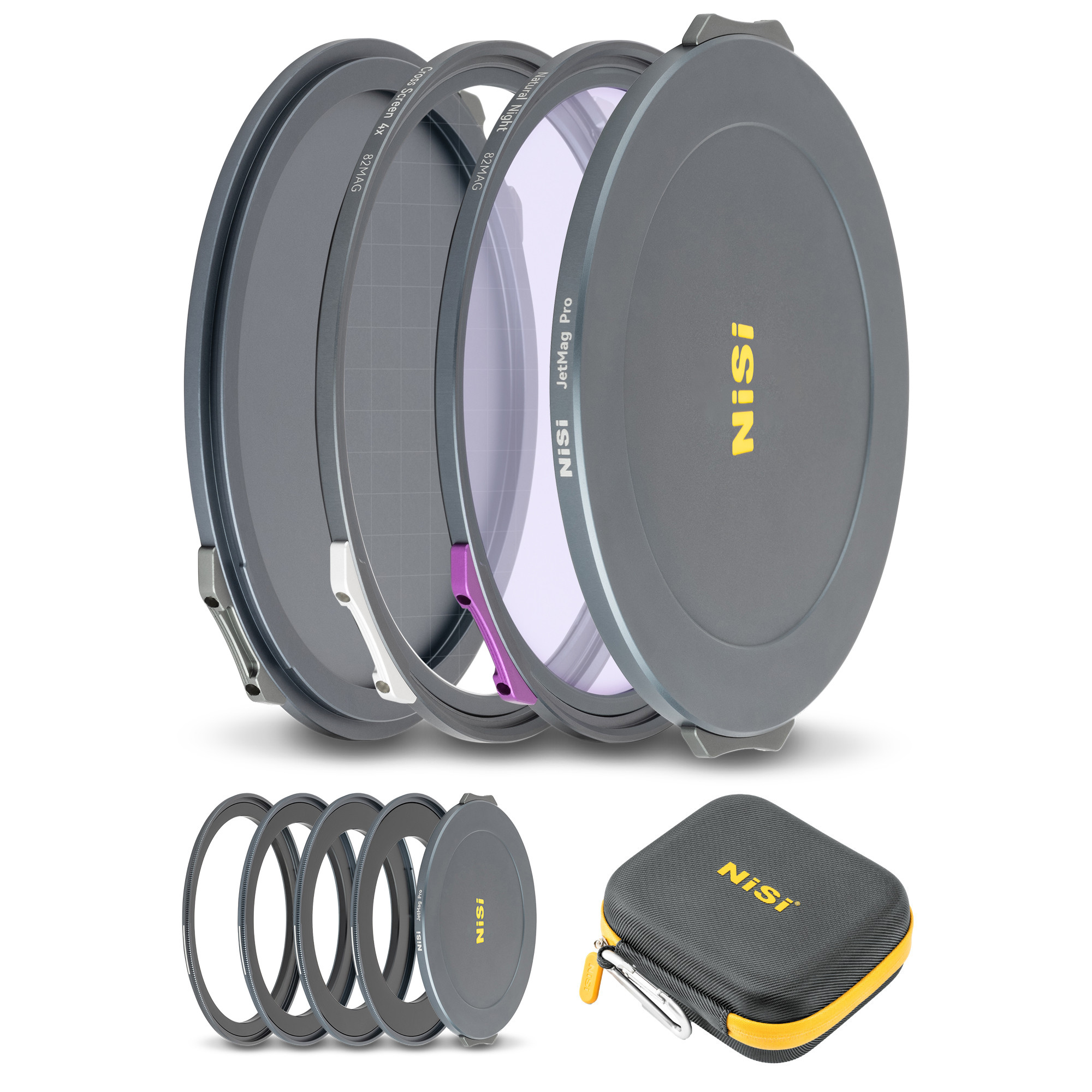Набор светофильтров NiSi JetMag Pro Night Kit 82MAG (Natural Night, Cross Screen 4x, адаптеры 67mm/72mm/77mm/82mm, крышки, чехол)