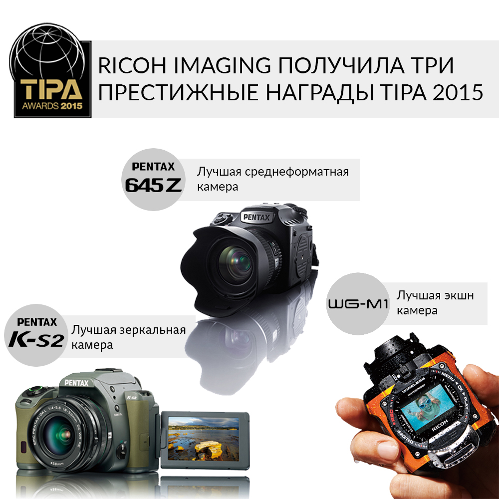 Камеры Pentax Ricoh получили TIPA Photo & Imaging Awards