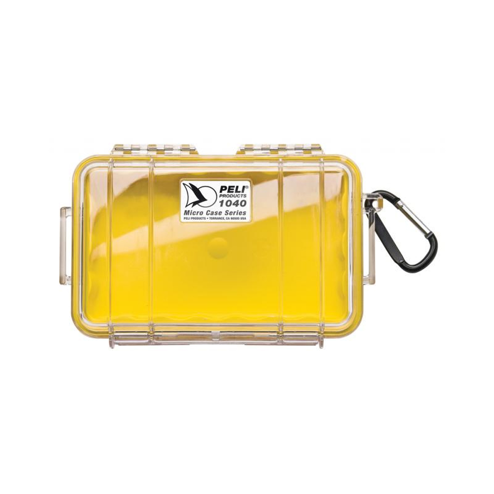 Защитный кейс Peli™ 1040 прозрачный с желтой вставкой