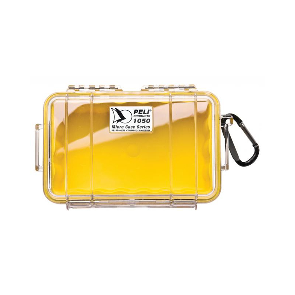Защитный кейс Peli™ 1050 прозрачный с желтой вставкой